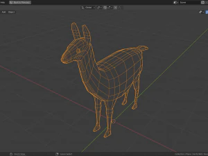low-poly lama 3D Model
