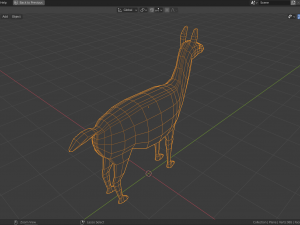 low-poly lama 3D 모델