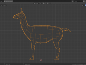 low-poly lama 3D 모델
