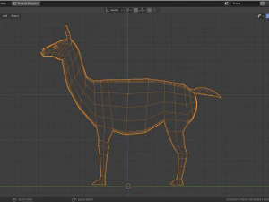 low-poly lama 3D Model