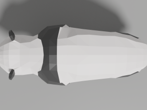low-poly panda 3D Model