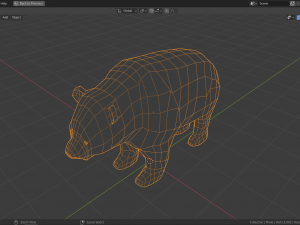 low-poly panda 3D Model
