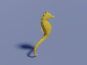 low-poly seahorse 3D Модель