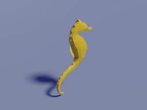 low-poly seahorse 3D Model