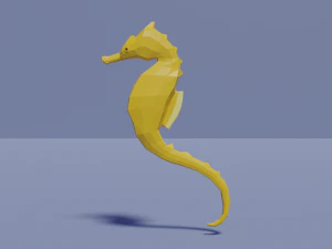 low-poly seahorse 3D Model