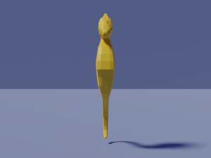 low-poly seahorse 3D Модель
