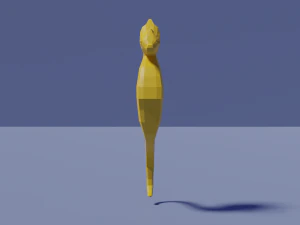 low-poly seahorse 3D Model