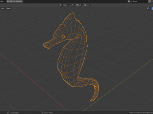 low-poly seahorse 3D Модель