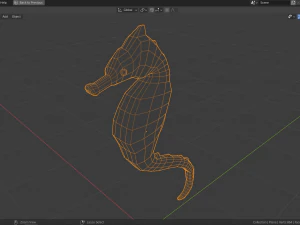 low-poly seahorse 3D Model