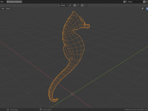 low-poly seahorse 3D Модель