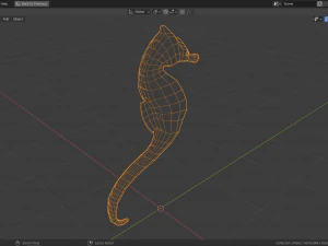 low-poly seahorse 3D Model