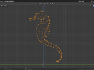 low-poly seahorse 3D Модель