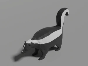 low-poly stinkdier 3D Model