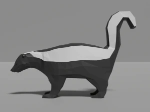 low-poly skunk 3D Model