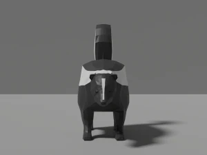 low-poly skunk 3D Model