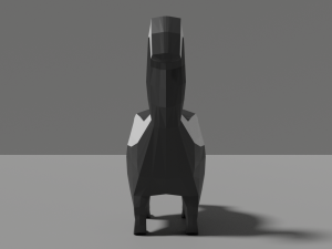 low-poly skunk Modello 3D