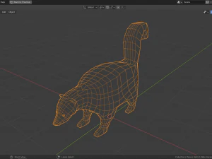 low-poly skunk 3D Model