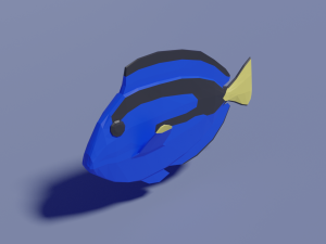 low-poly surgeonfish Modelo 3D