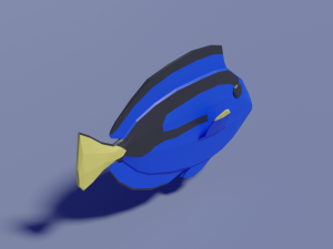 low-poly surgeonfish 3D Модель