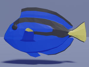 low-poly surgeonfish 3D Модель
