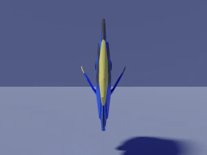 低聚刺尾鱼 3D 模型