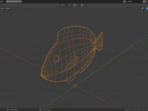 低聚刺尾鱼 3D 模型