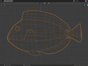 低聚刺尾鱼 3D 模型