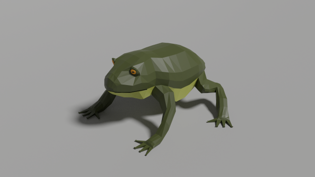 low-poly toad Modèle 3D .c4d .max .obj .3ds .fbx .stl .blend 