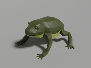 low-poly toad 3D Model