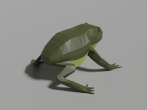 low-poly toad Modèle 3D