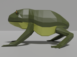 low-poly toad Modèle 3D