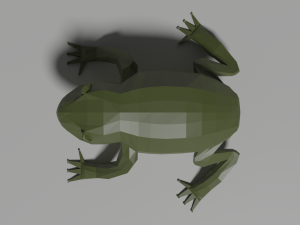 low-poly toad Modèle 3D