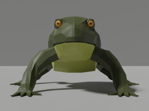 low-poly toad Modèle 3D