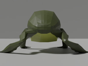 low-poly toad Modèle 3D