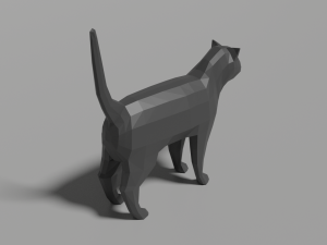 low-poly cat Model 3D