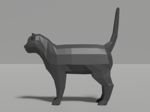 low-poly cat Model 3D