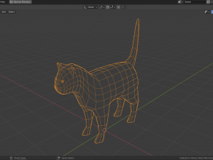 low-poly cat Model 3D