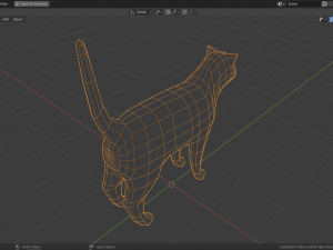 low-poly cat Model 3D