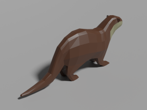 low-poly otter 3D Model
