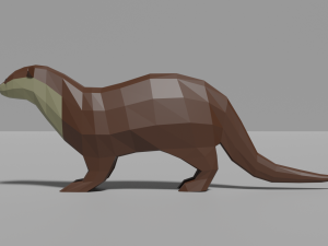 low-poly otter 3D Model