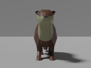 low-poly otter 3D Model