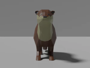 low-poly otter 3D Model