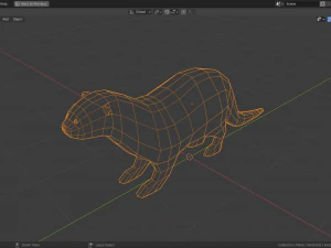 low-poly otter 3D Model