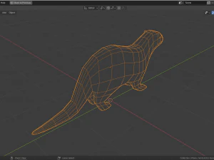 low-poly otter 3D Model