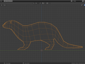 low-poly otter 3D Model