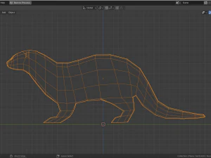 low-poly otter 3D Model
