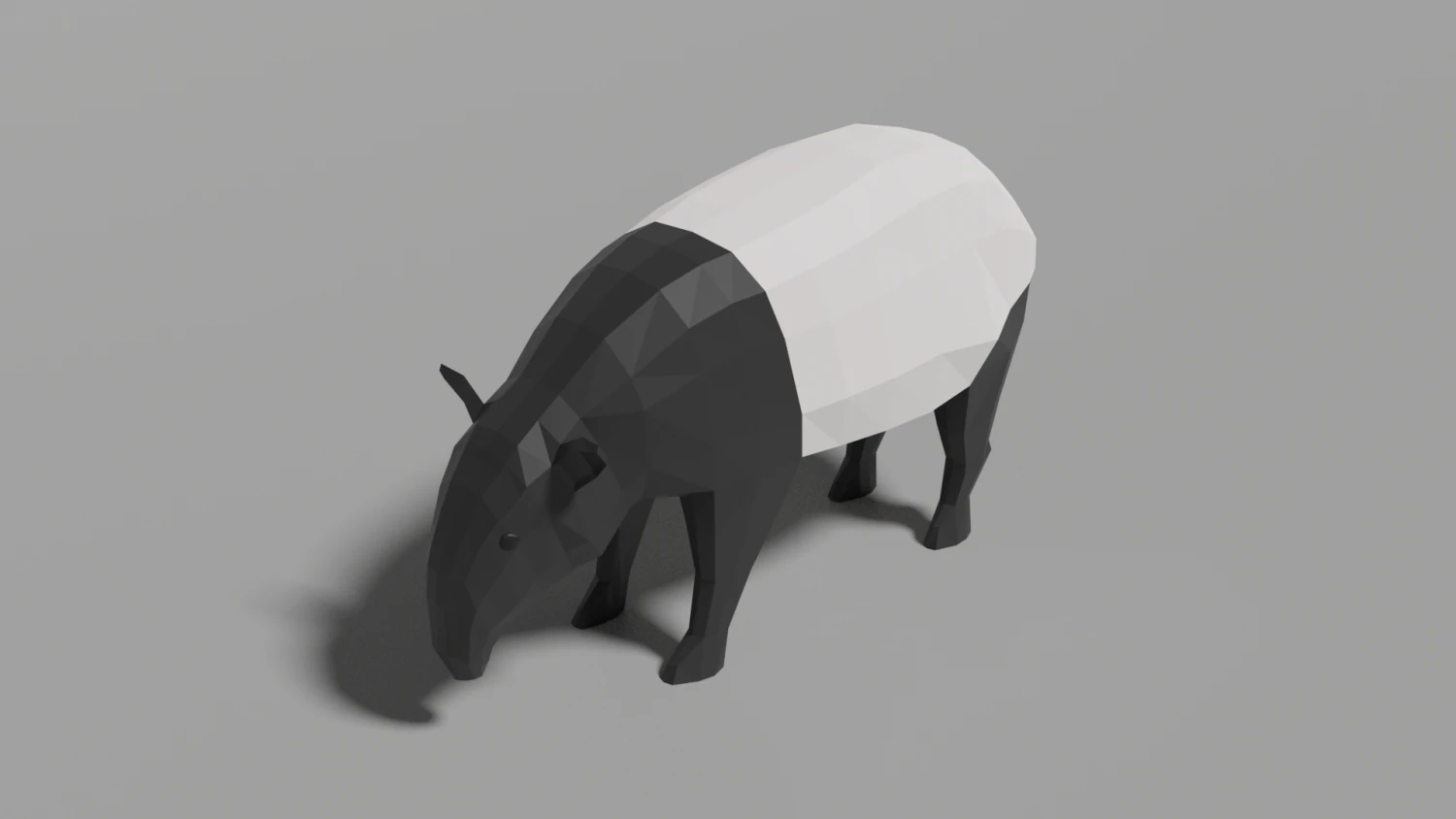 low-poly tapir 3D Model .c4d .max .obj .3ds .fbx .stl .blend 