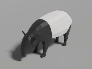 로우 폴리 테이퍼 3D 모델