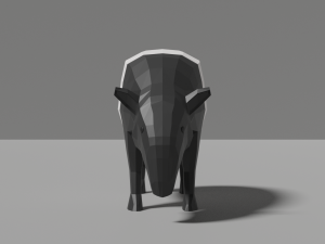 low-poly tapir 3D 모델