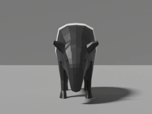 low-poly tapir 3D Model